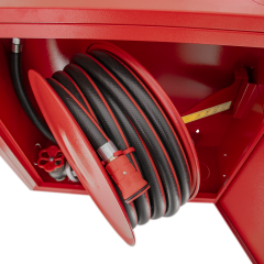 Yangın Dolabı 1''20Mt Kauçuk Hortumlu 1'' Vanalı Saç Kapaklı 70X70x23 Tüp Bölmesiz EN671-1