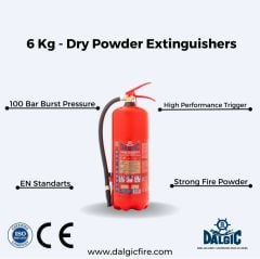 DALGIÇ MARKA 6 Kg ABC Kuru Kimyevi Tozlu Yangın Söndürme Cihazı EN3,CE