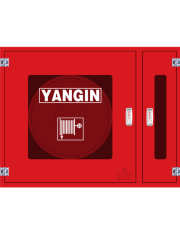 Fire Cabinet 70x90x23 1”20Mt Rubber Hose 1'' Valve Glass Cover Tube Compartment Fire Cabinet EN671-1